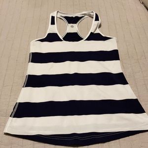 Lululemon navy and white cool racerback tank